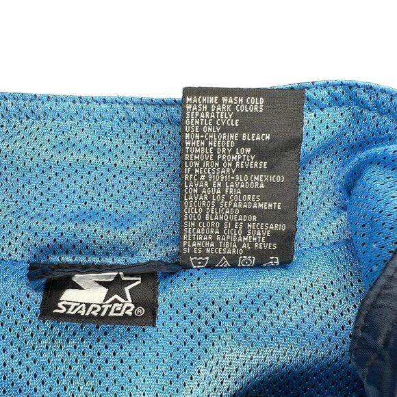 Starter Jacket Mens Sz Large Vintage Two Tone Blue Full Zip Athletic Windbreaker - Picture 11 of 11